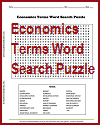 Economics terms word search puzzle