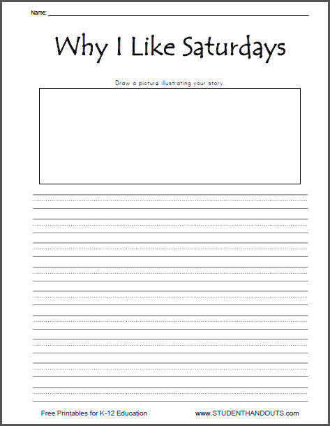 why-i-like-saturdays-free-printable-k-2-writing-prompt-student-handouts
