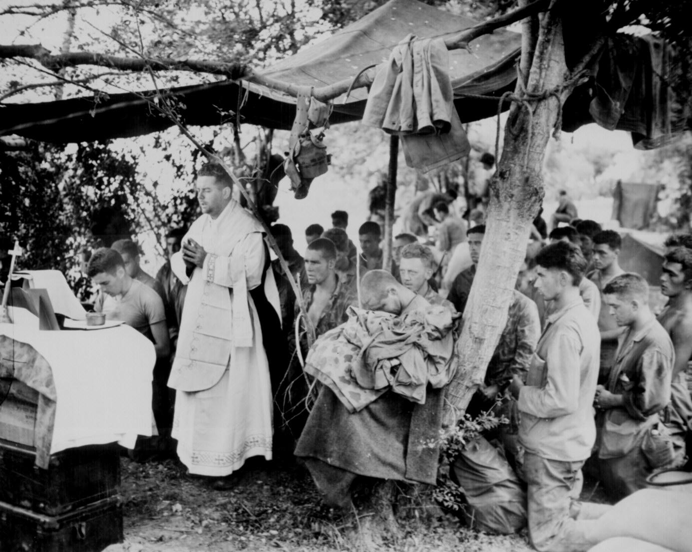 Makeshift Mass on Saipan, 1944