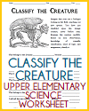 Classify the Creature Worksheet for Upper Elementary Science Classify the Creature Worksheet for Upper Elementary Science