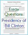 Presidency of Bill Clinton Essay Questions Presidency of Bill Clinton Essay Questions