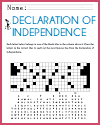 Declaration of Independence Fallen Tiles Puzzle Sheet Declaration of Independence Fallen Tiles Puzzle Sheet