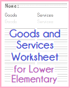 Goods and Services Blank Chart Worksheet Goods and Services Blank Chart Worksheet