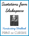 Shakespeare Quotes Copywork Workbook Shakespeare Quotes Copywork Workbook