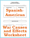 Causes and Effects of the Spanish-American War PDF Worksheet