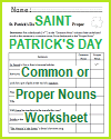 St. Patrick's Day Nouns: common or Proper