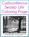 Carboniferous Swamp Life Coloring Page Carboniferous Swamp Life Coloring Page