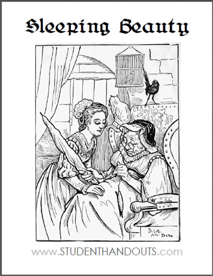 Sleeping Beauty Printable eBook - Free to print fairy tale (PDF file).