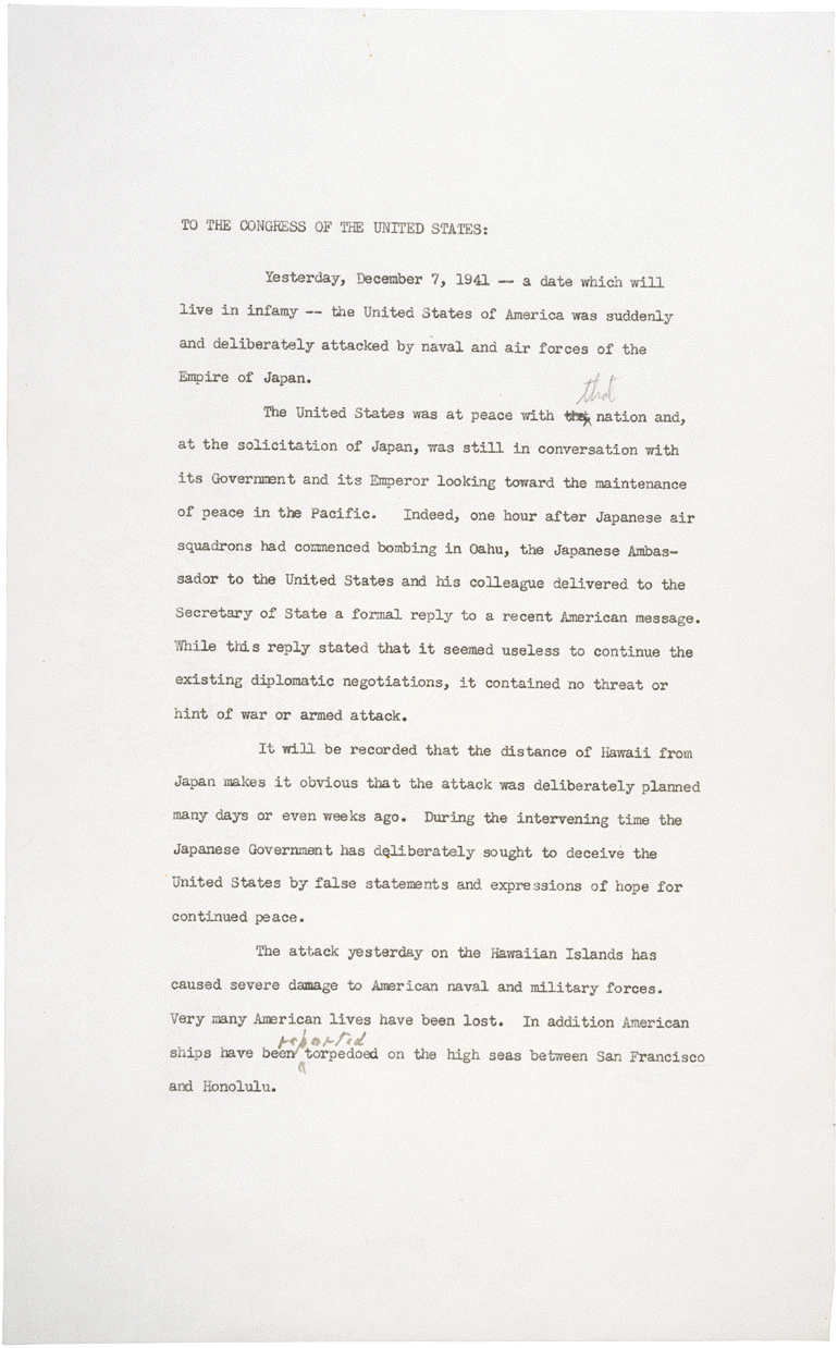 FDR's Day of Infamy Speech (1941)