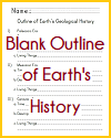 Blank Outline of Earth's Geological History Blank Outline of Earth's Geological History