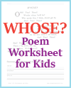 Whose? Poem Worksheet Whose? Poem Worksheet
