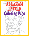 Abraham Lincoln Coloring Sheet for Kids Abraham Lincoln Coloring Sheet for Kids