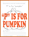 "P" is for "Pumpkin" Worksheet