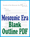 Mesozoic Era Blank Outline Worksheet Mesozoic Era Blank Outline Worksheet