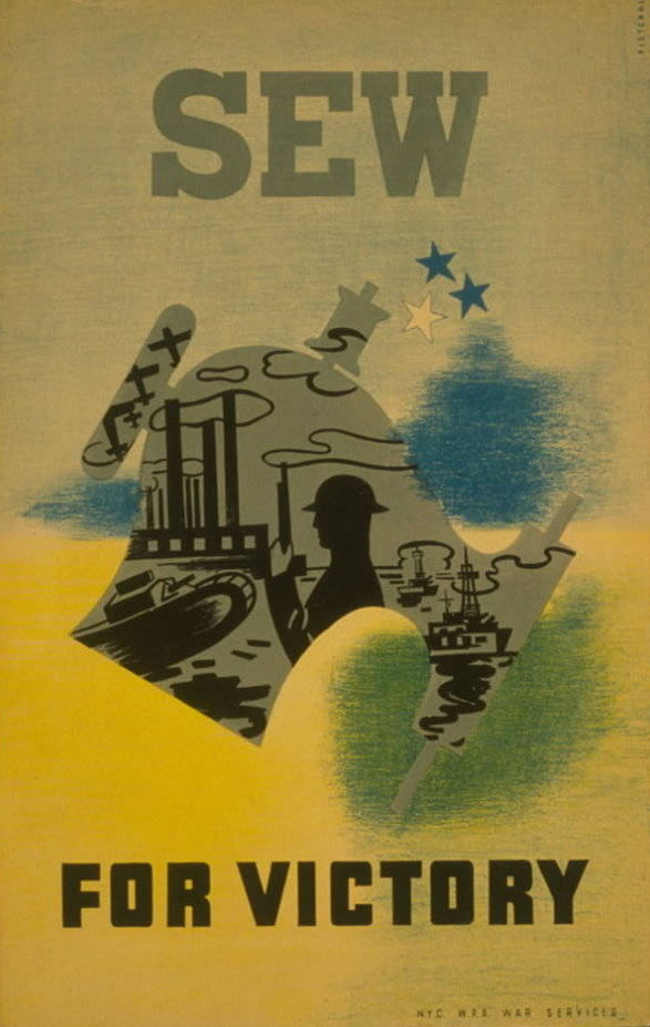 "Sew for Victory" World War II WPA  Poster