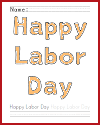 Happy Labor Day Coloring Page