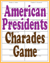 Presidents of the United States Charades Game Presidents and Founding Fathers Charades Game