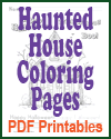 Haunted House Blank Coloring Page for Kids