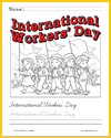 International Workers' Day Coloring Page International Workers' Day Coloring Page
