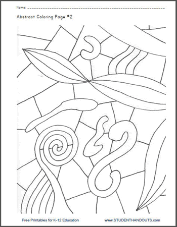 Abstract Coloring Page #2