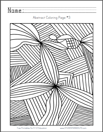 Abstract Coloring Page #3