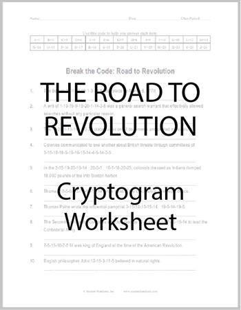 The Road to Revolution Code Puzzle