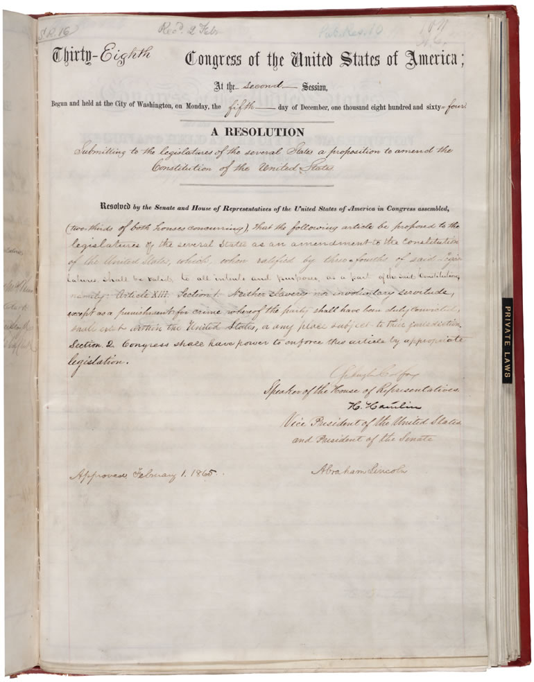 Thirteenth Amendment to the United States Constitution