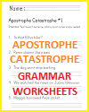 Apostrophe Catastrophe Worksheets Apostrophe Catastrophe Worksheets