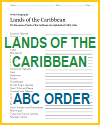 Caribbean Countries in ABC Order Worksheet Caribbean Countries in ABC Order Worksheet