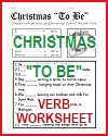 Christmas To Be Verb Worksheet for Grade One Christmas To Be Verb Worksheet for First Grade
