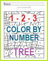 Color-by-Number: Tree PDF Printable Color-by-Number: Tree PDF Printable