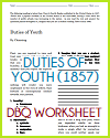 "Duties of Youth" (1857) DBQ Worksheet