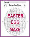 Easter Egg Maze Worksheet