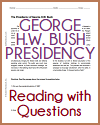 Presidency of George H.W. Bush Reading with Questions Presidency of George H.W. Bush Reading with Questions