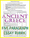 Ancient Greece Five-Paragraph Essay with Grading Rubric Ancient Greece Five-Paragraph Essay with Question Options and Rubric