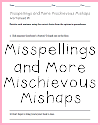 Misspellings and More Mischievous Mishaps Worksheets Misspellings and More Mischievous Mishaps Worksheets