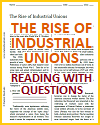 Rise of Industrial Unions Reading with Questions Rise of Industrial Unions Reading with Questions
