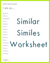 "I am as..." Similar Similes Worksheet "I am as..." Similar Similes Worksheet