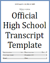 High School Transcript Template for Homeschoolers Official High School Transcript Template