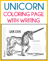 Unicorn Coloring Page with Handwriting and Spelling Practice Unicorn Coloring Page with Handwriting and Spelling Practice