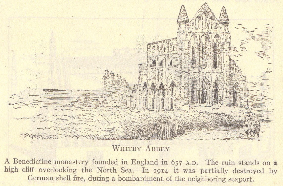Whitby Abbey: A Benedictine monastery founded in England in 657 A.D.