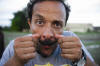 Brazilian artist Bel Borba, subject of BEL BORBA AQUI, directed by Burt Sun and Andr&eacute; Costantini. Courtesy of Abramorama.