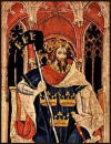 King Arthur Depicted as One of the Nine Worthies on a Tapestry (circa 1385)