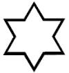 Hollow Star of David for Coloring