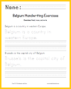 Belgium Handwriting Worksheets Belgium Handwriting Worksheets