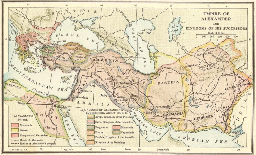 Map of Alexander the Great's Empire
