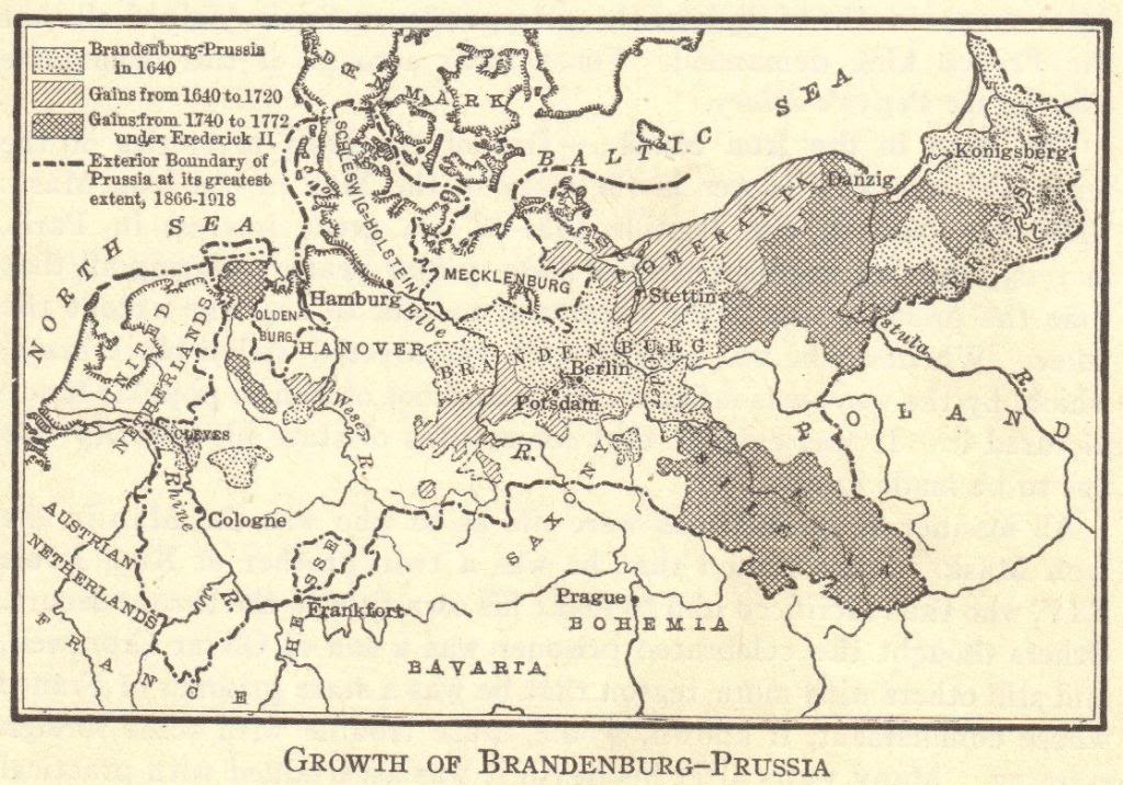 Map of the growth of Brandenburg-Prussia, 1640-1918.