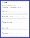 West Africa Handwriting & Spelling Worksheets West Africa Handwriting & Spelling Worksheets
