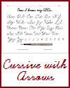 Cursive Script Alphabet with Instructional Arrows Cursive Script Alphabet with Instructional Arrows