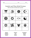 Symbols of Belief Systems Matching Worksheet Symbols of Belief Systems Matching Worksheet